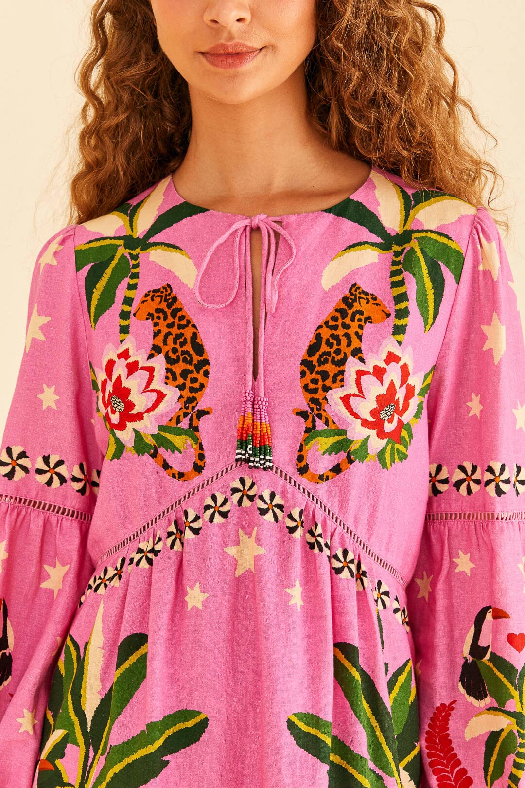 Pink Leopard Forest Mini Dress