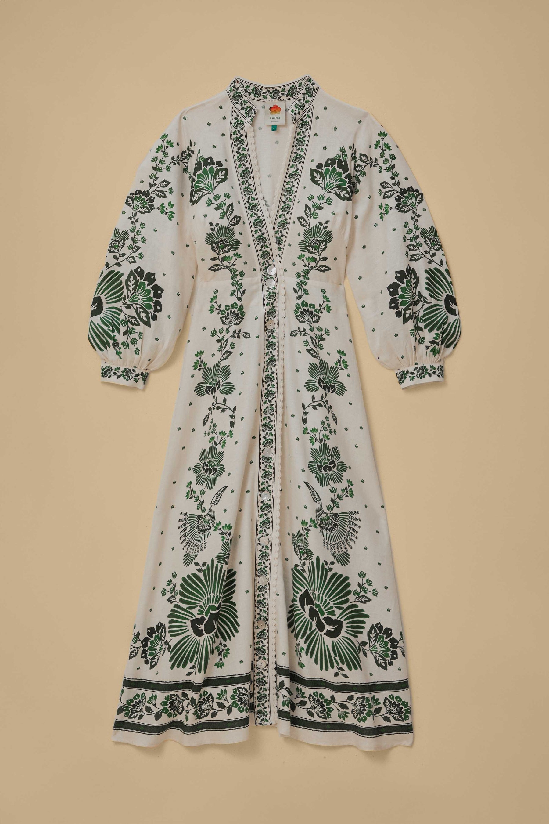 Forest Soul Off-White Maxi Dress