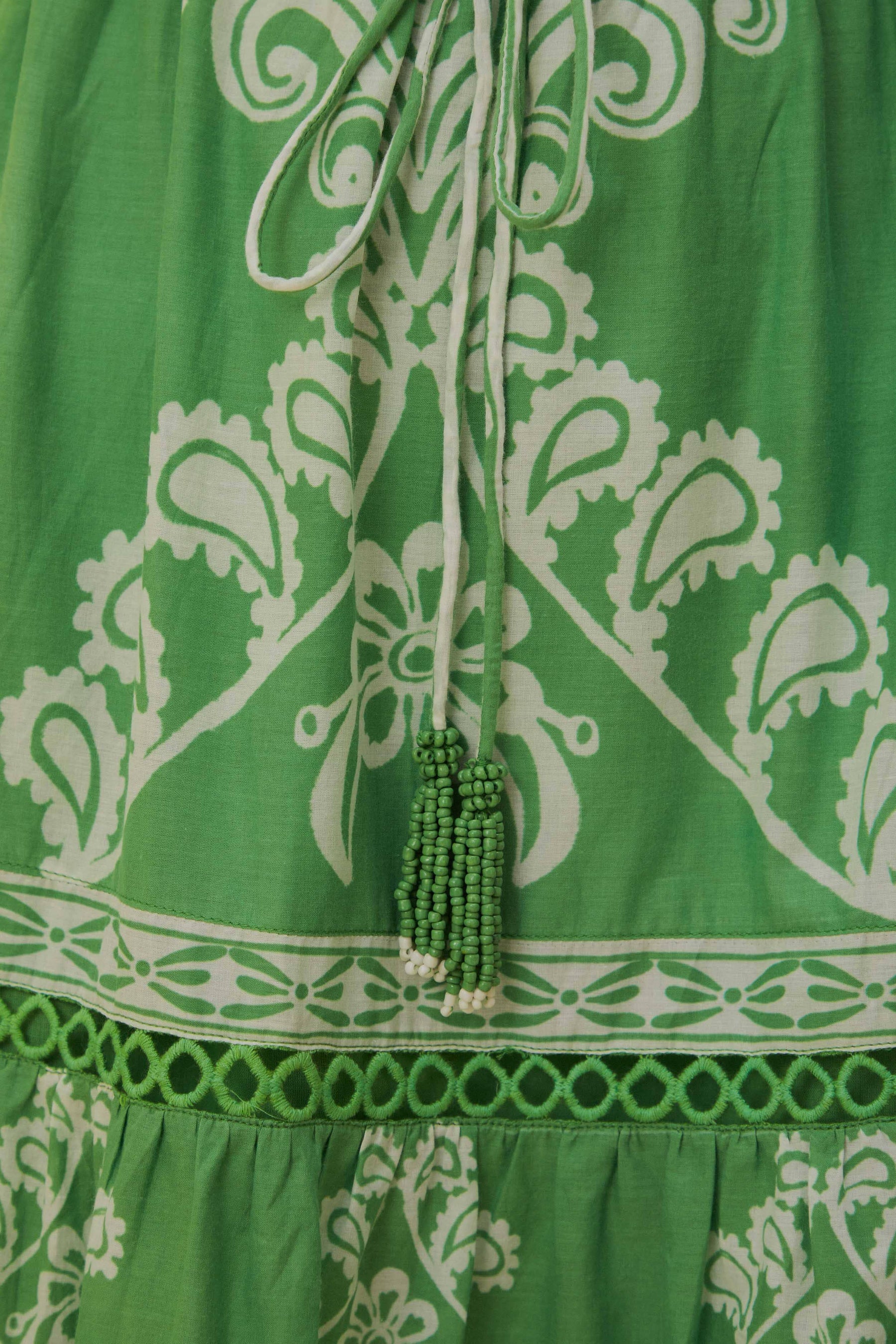 Green Sweet Garden Maxi Dress