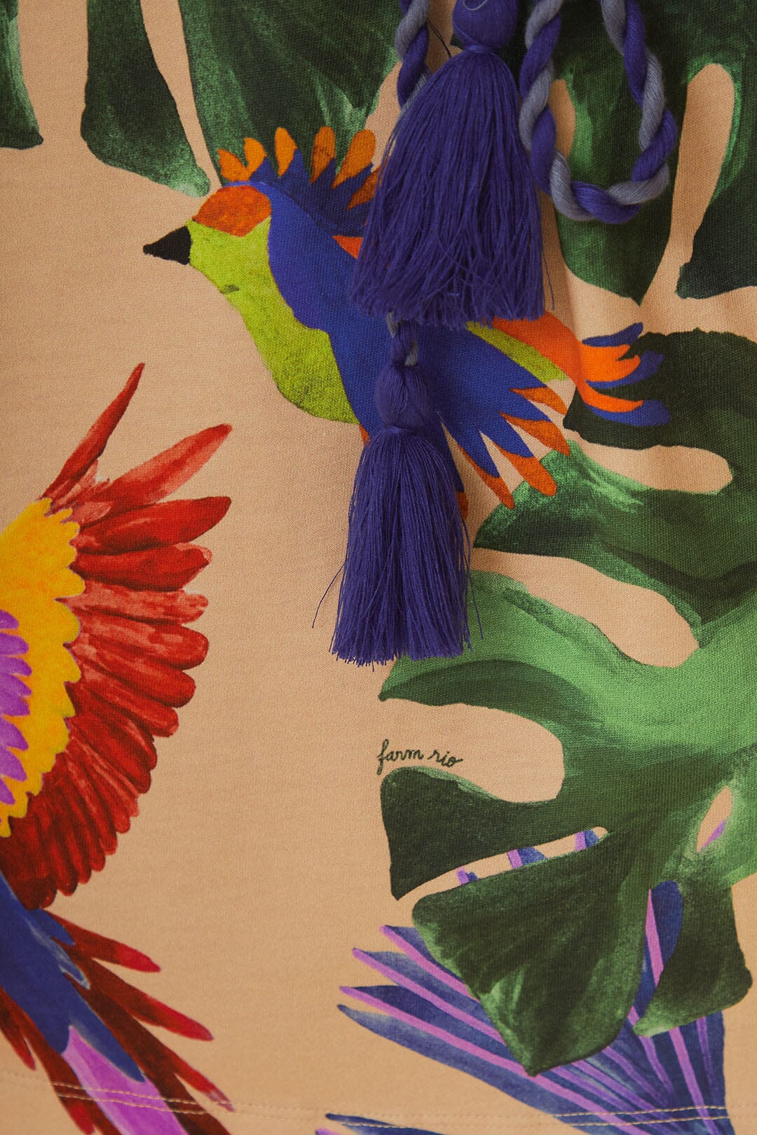 Sand Macaw Jungle Organic Cotton T-Shirt Dress