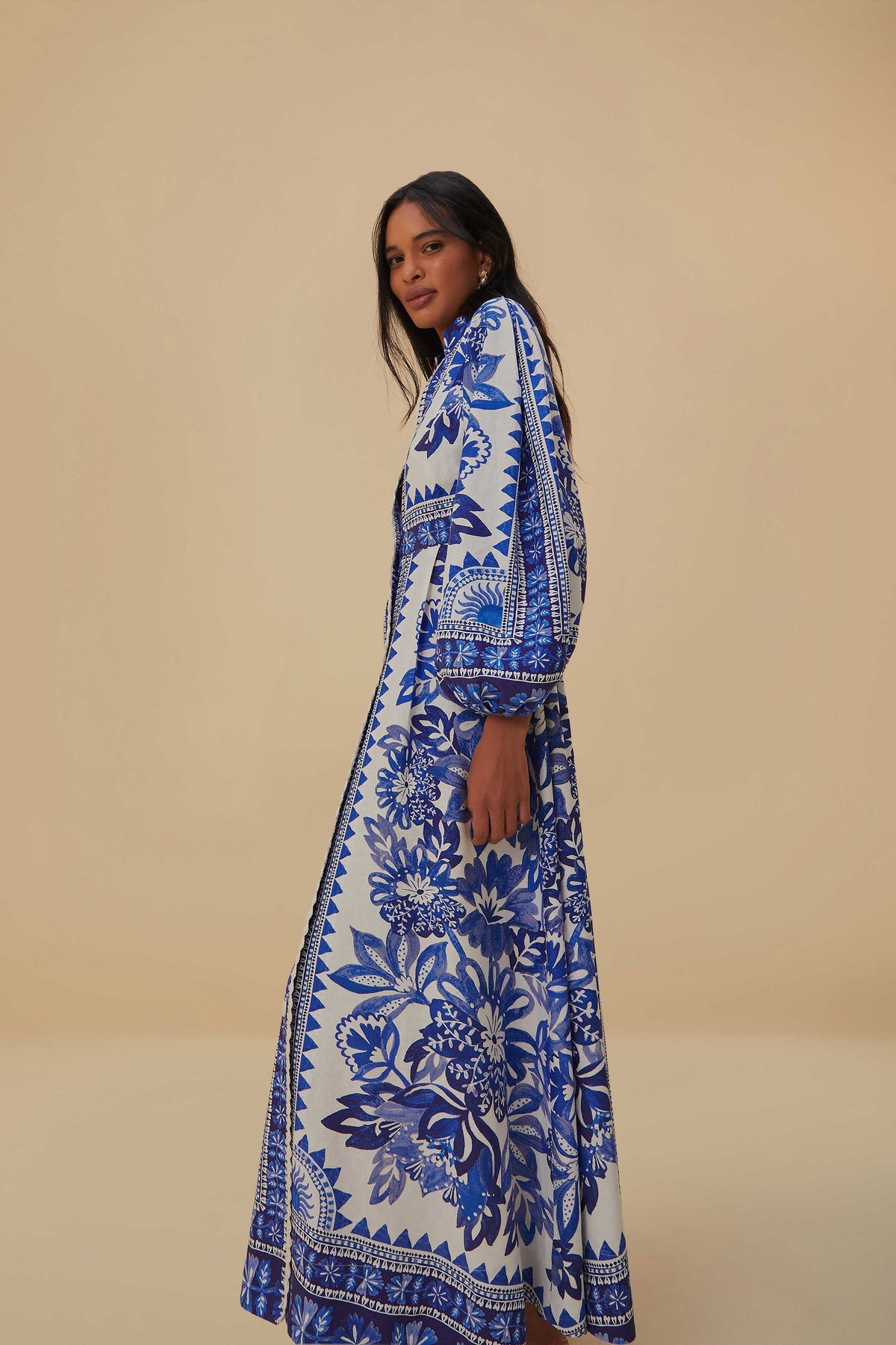 Off-White Flora Tapestry Lenzing™ Ecovero™ Euroflax™ Maxi Dress