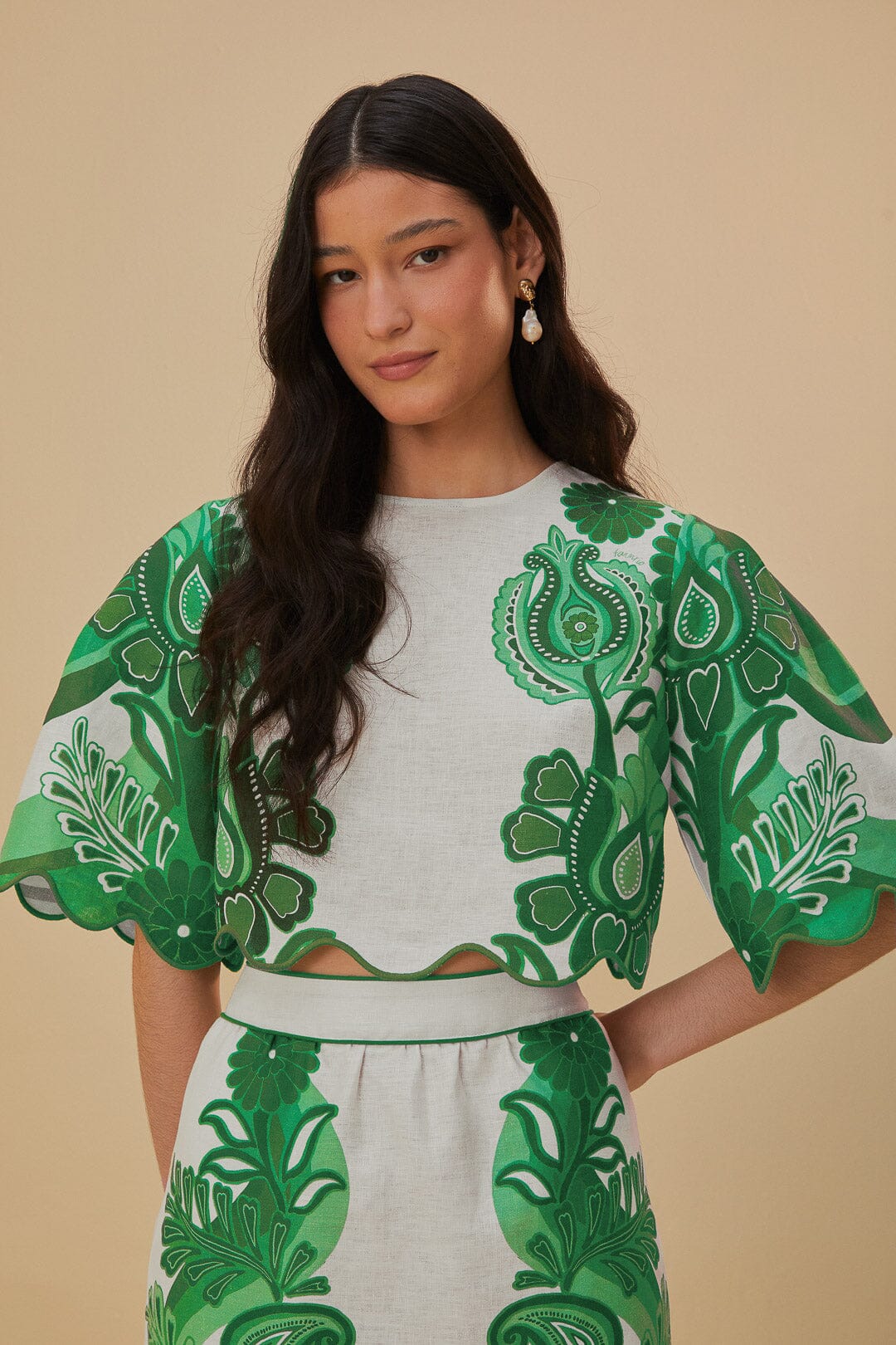 Green Color Festival Euroflax™ Blouse