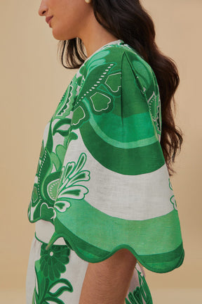 Green Color Festival Euroflax™ Blouse