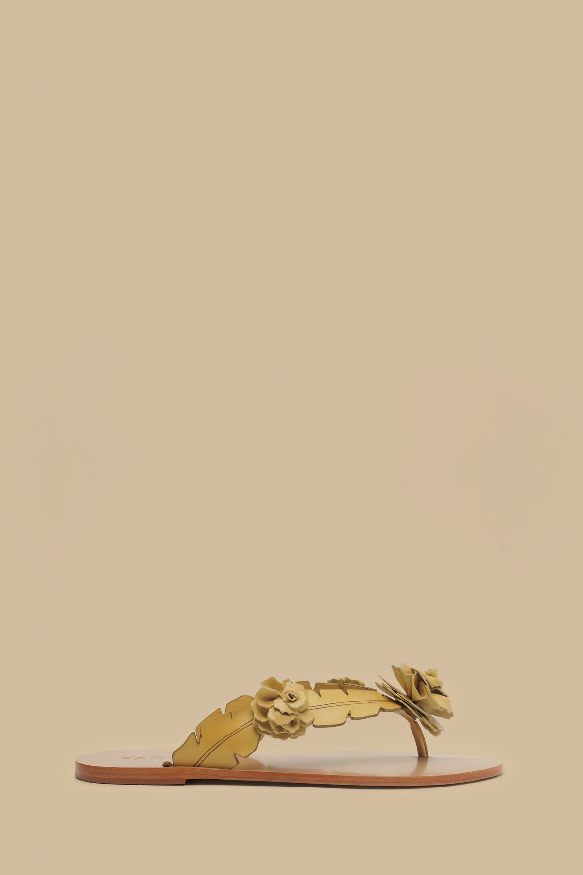 Buttermilk Blooming Flat Sandal
